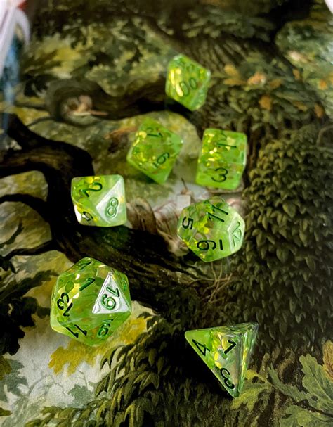 Leaves Dnd Dice Set For Dungeons And Dragons Tt Rpg Polyhedral Dice
