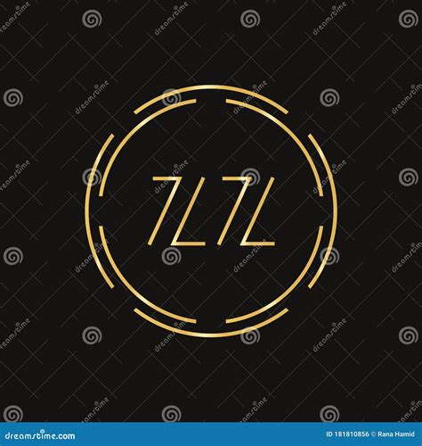 Initial Zz Logo Design Vector Template Digital Circle Letter Zz