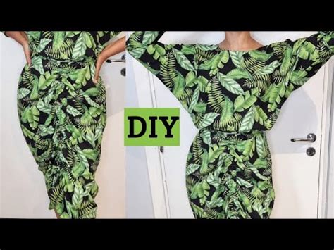 Drawstring Ruched Dress Tutorial EASY SEWING NO PATTERN NEEDED YouTube