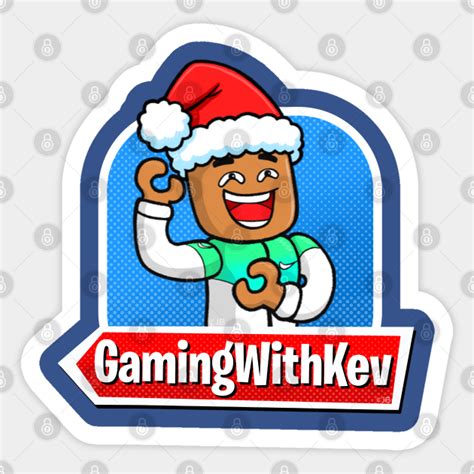 Kev In A Christmas Hat Gamingwithkev Sticker Teepublic