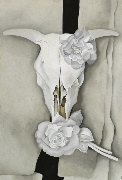 Georgia Okeeffe Cows Skull With Calico Roses 1931 Artsy