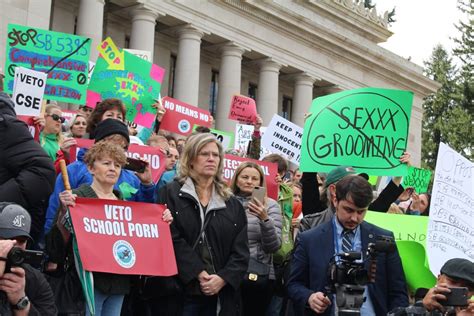 Hundreds Converge At Capitol Building Over Legislatures Sex Education