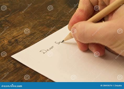 Writing A Letter Stock Photo Image Of Dear Paper Note 28693676
