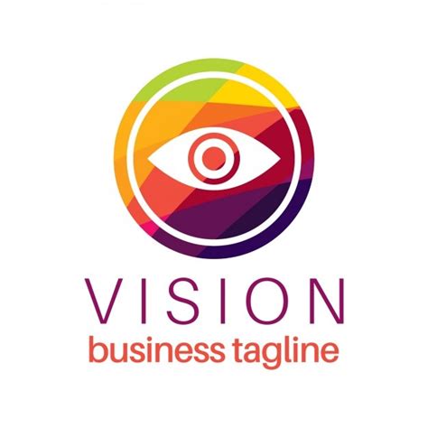 Eye Vision Logo In Colorful Style Free Vector