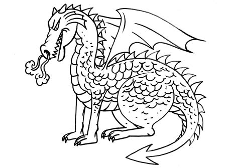 Os Dragon Lindos E Perigosos Desenhos Preto E Branco Para Colorir