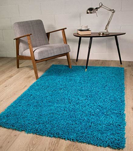 The Rug House Teal Blue Luxurious Thick Shaggy Rugs 7 180cmx270cm