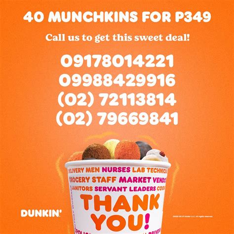 Dunkin Donuts 40 Munchkins For ₱349 Deals Pinoy