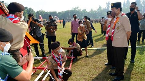 Presiden Jokowi Mengapresiasi Kegiatan Jambore Nasional Xi Di Cibubur