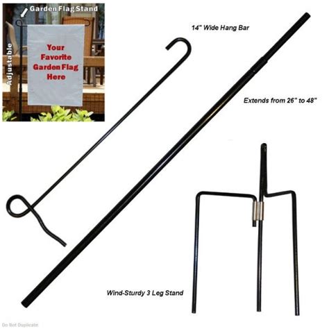 Garden Flag Stand Is Telescoping And Adjustable From 26 To 48 Inches