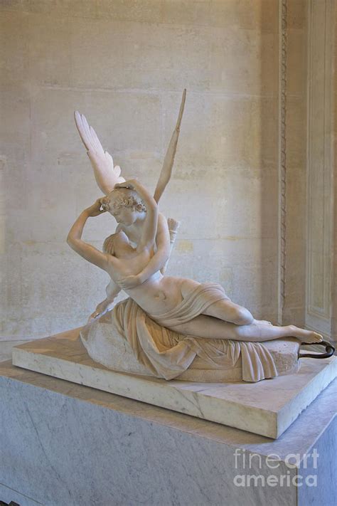 Psyche Revived By Cupids Kiss Marble Sculpture Photograph By Antonio