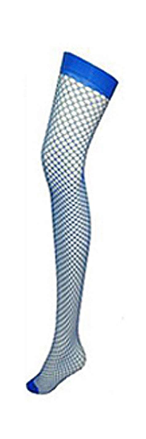 Blue Fishnet Stockings Hosiery Neve Bianca