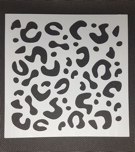 Leopard Print Stencil Leopard Spots Pattern Cookie Etsy