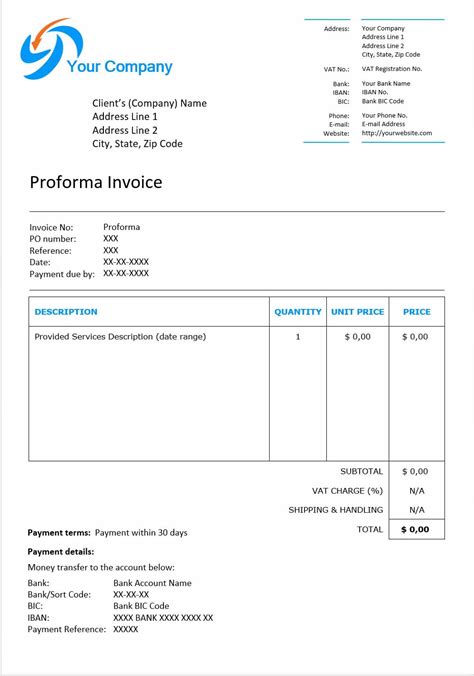 Proforma Factuur Voorbeeld Factuurtips