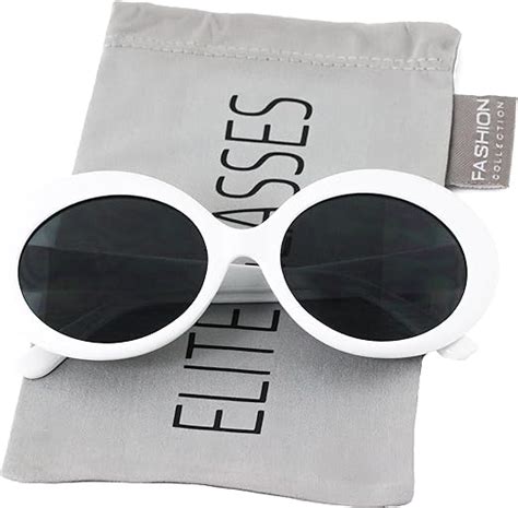 Clout Goggles Round Lens Bold Retro Oval Mod Thick Frame Sunglasses