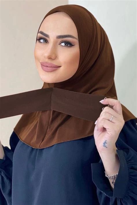 Ready To Wear Hijab Scarf Shawl Sport Hijab Tie Casual Solid Color Muslim Fashion Abaya Turban