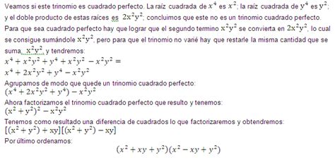 Algebra Factorizacion De Trinomios Cuadrados Perfectos Por Adición