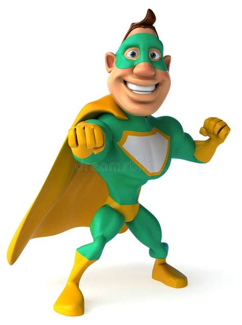 Green Superhero Stock Illustration Illustration Of Animated 24196940
