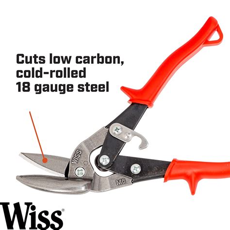 Wiss Offset Tin Snips Left Cut Compound Action Metalmaster Collier