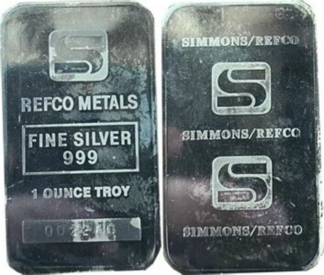 Simmonsrefco One Ounce Silver Bar Estados Unidos Numista