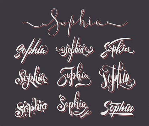 Sophia Calligraphic Font Illustrations Royalty Free Vector Graphics