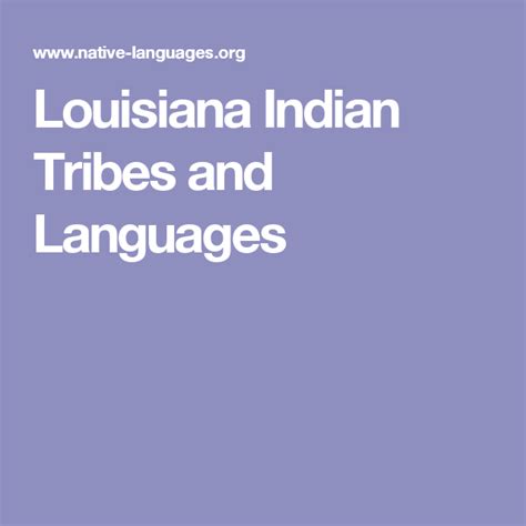 Louisiana Indian Tribes And Languages Indian Tribes Native American