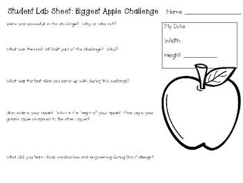 The Biggest Apple Ever Picture Book Engineering Challenge Stem Activity