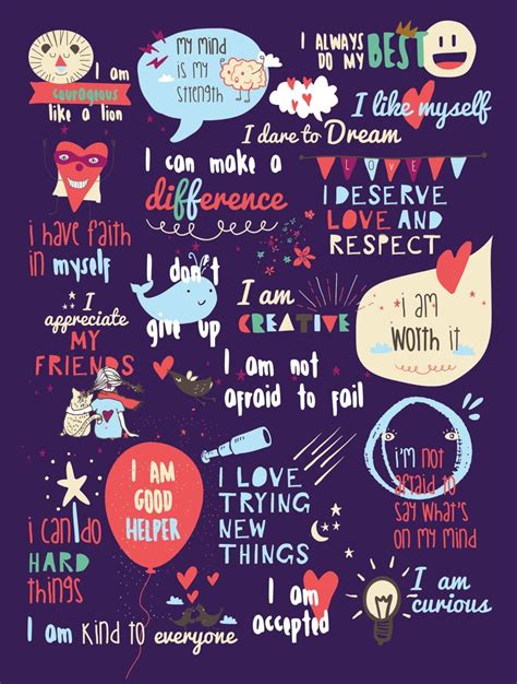 Positive Affirmations Poster For Kids Pdf Printable Positive