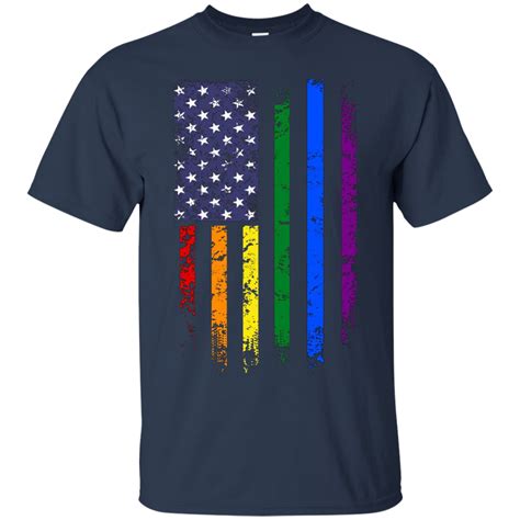 Rainbow American Flag T Shirt Gay Pride Day Shirts Shirt Design Online