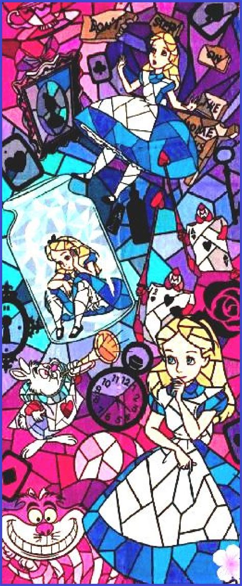 I made this amazing alice in wonderland silhouette cross stitch pattern the other day and i wanted it big. BUY 2, GET 1 FREE! Alice in Wonderland Stained Glass ...