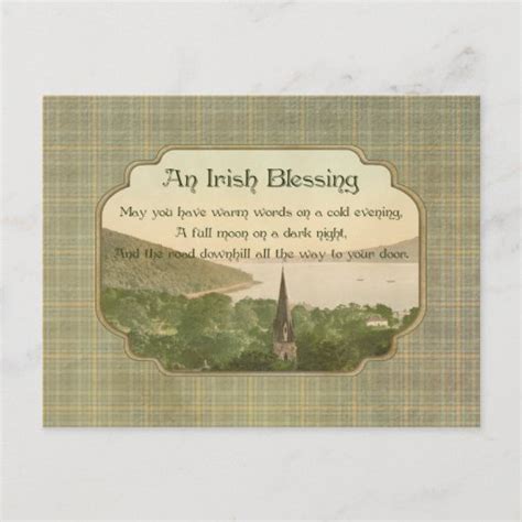 Traditional Irish Blessing Postcard Zazzle