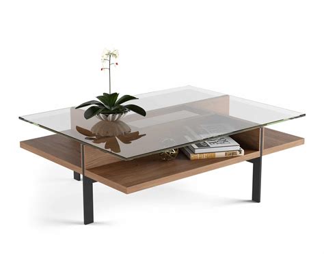 Terrace 1152 Modern Rectangular Glass Coffee Table Bdi Furniture