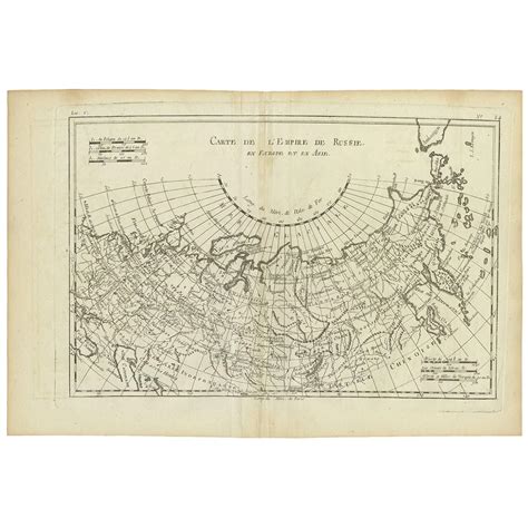 Large And Detailed Map Of The Russian Empire In Asia Ca1780 For Sale