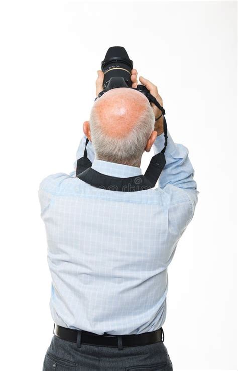 Man With Camera Back View Stock Photo Image Of Model 20666762