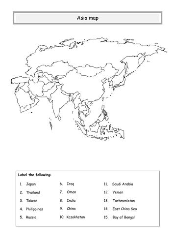 Asia Map 2 Teaching Resources