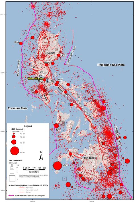Phivolcs Map Of Active Faults And Trenches Ntg Quick Facts Philippine