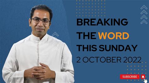 Breaking The Word This Sunday Sunday Gospel Reflections 2 Oct 2022