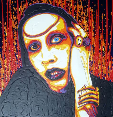 2x2 Marilyn Manson Painting Marilyn Manson Paintings Music Art Band