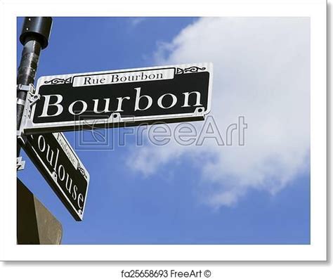 Free Art Print Of Bourbon Street Sign In New Orleans Bourbon Street