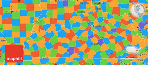 Political Simple Map Of Kentucky