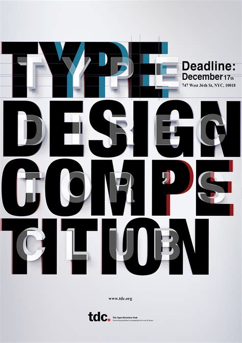 Tdc Type Design Competition Poster On Behance