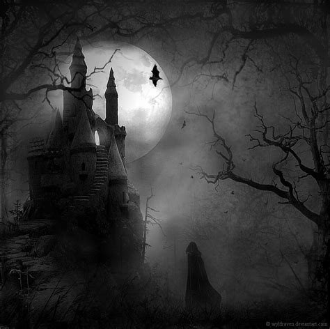 Haunted Castle Dark Fantasy Art Dark Castle Halloween Art