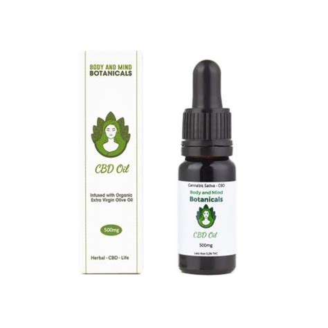 Cbd Oil 500mg 10ml Infused With Organic Extra Virgin Olive Oil