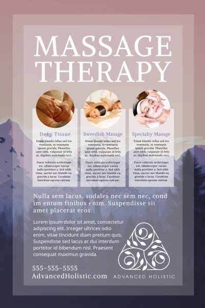 Massage Poster Templates Mycreativeshop