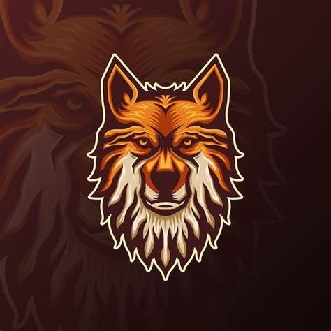 Premium Vector Esports Wolf Mascot Team Logo
