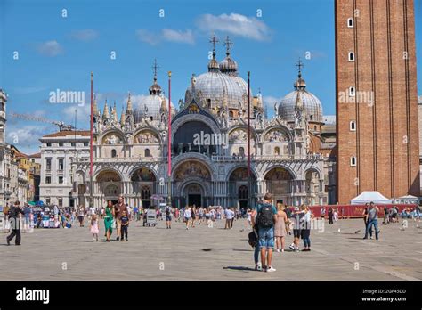 View Of Saint Marks Basilica From Saint Marks Square Venice Italy