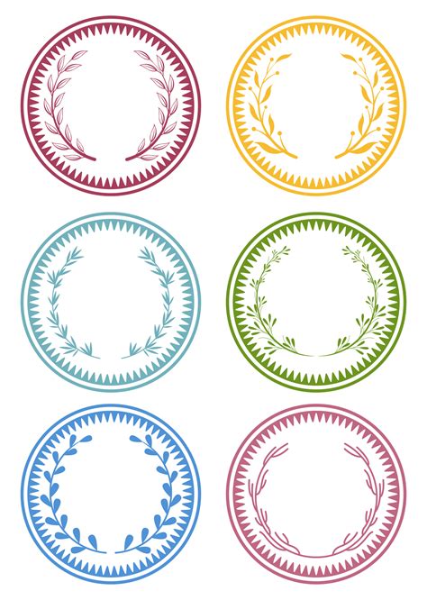 Free Printable Round Label Template

