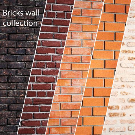 3d Bricks Wall Set Cgtrader