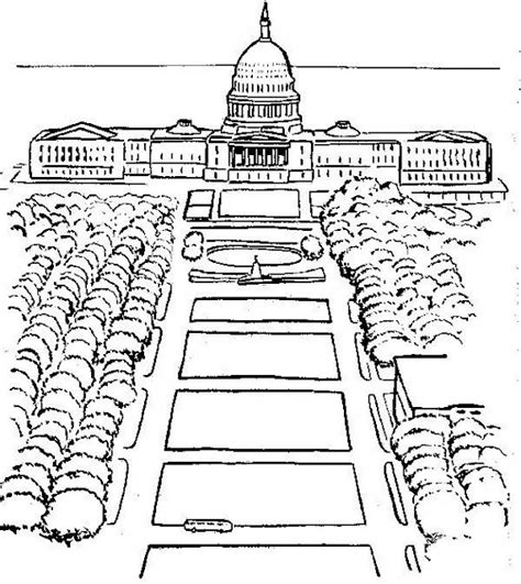 WHITE HOUSE COLORING PAGE