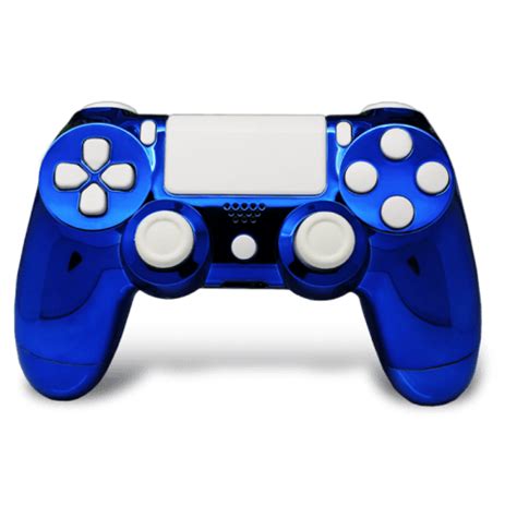 Chrome Blue And White Ps4 Controller Custom Controlz