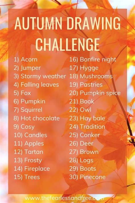 Autumn Drawing Prompts Prompt List Creative Drawing Prompts